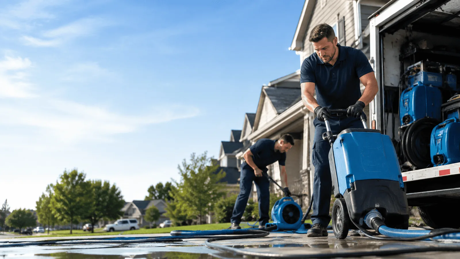 Basement Flooding being performed in Fort Belvoir, VA